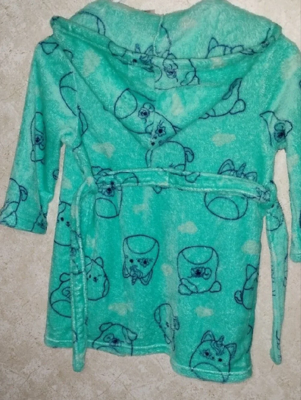 Squishmallows Kids Plush Hooded Robe - Teal And 2 Squishmallow Plushes
